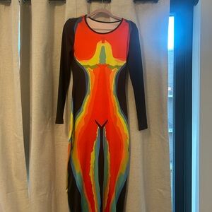 Colorful Long Sleeve Dress